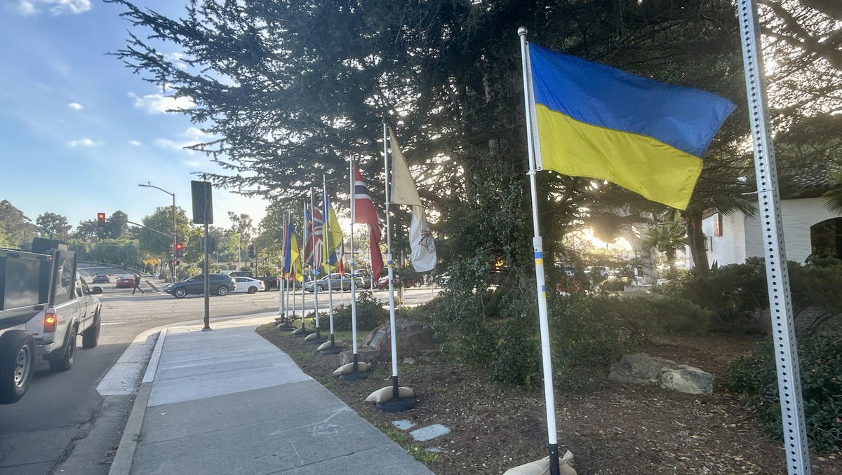 Flags Remind People Of Talks Intended To End The Russia Ukraine War