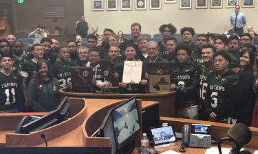 Pacifica high school football honored at Ventura County Board of Supervisors