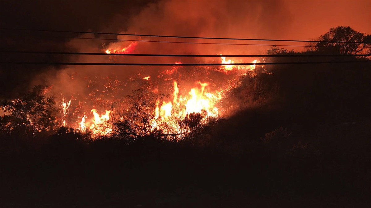 Joseph Ramirez captures this image of the Thomas Fire as it burns in Ventura County