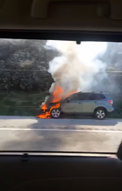 refugio state beach car fire