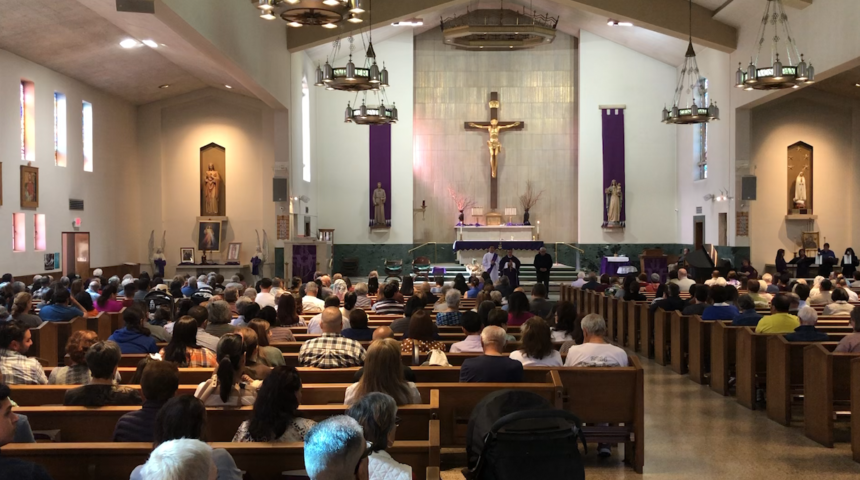 Hundreds gather at Saint Mary's Catholic Church for Ash