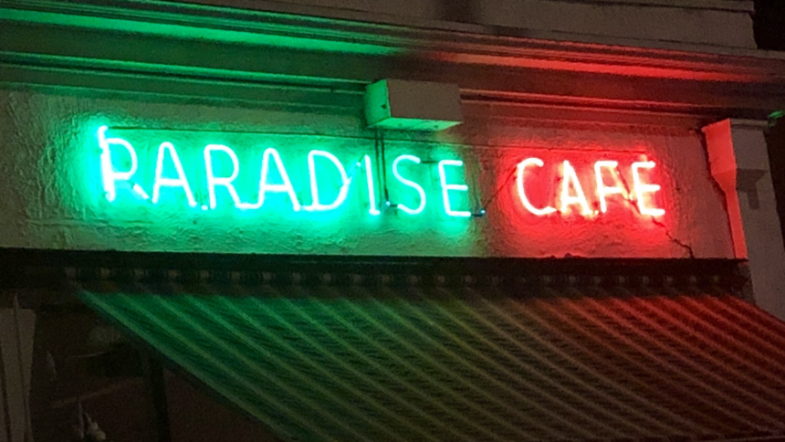 Paradise Cafe sign