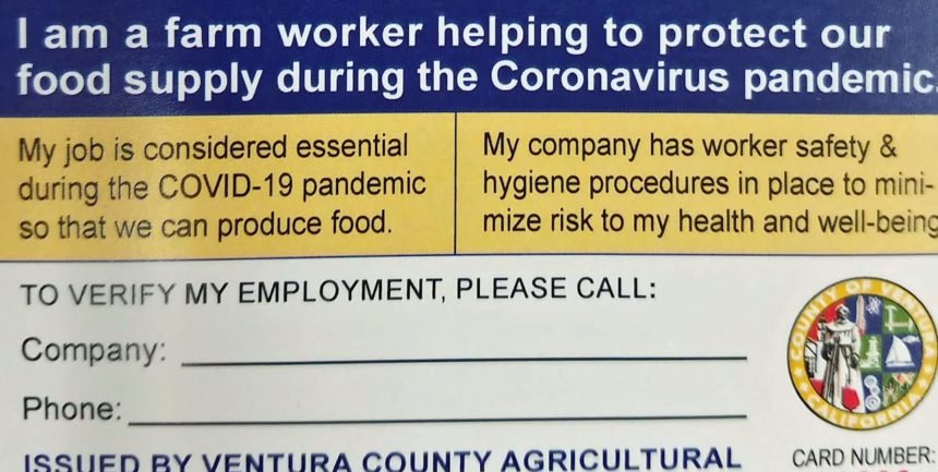 Essential Farm Worker Card