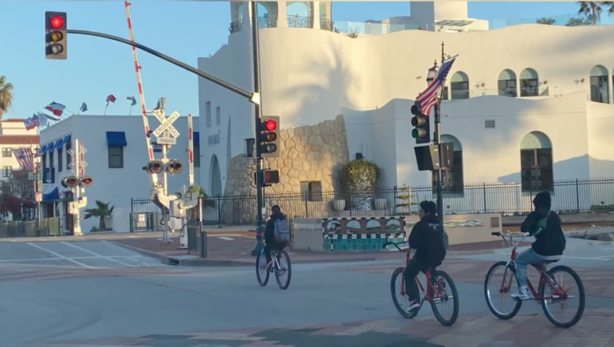 Bike riders red light