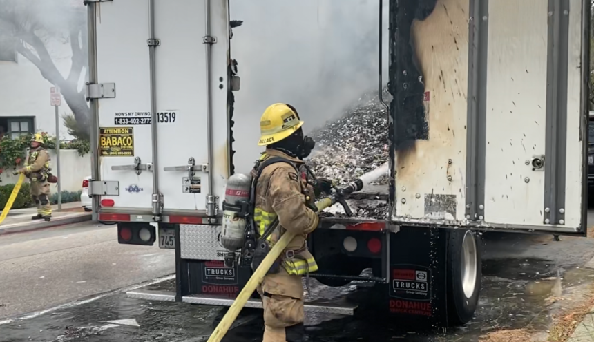 Box truck fire