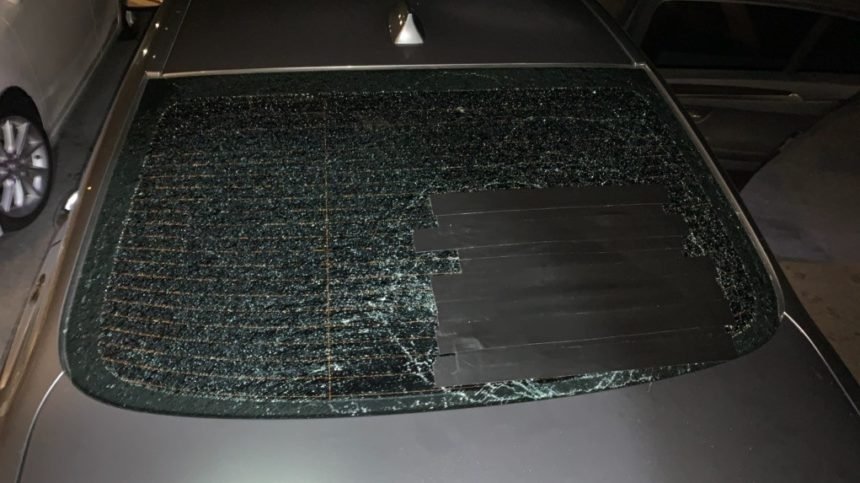 Car vandalized during Black Lives Matter protest in SLO