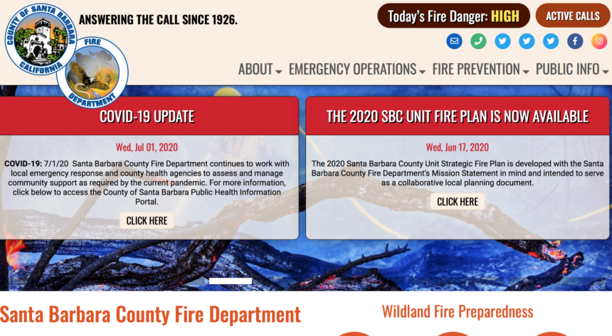 Santa Barbara County Fire new website