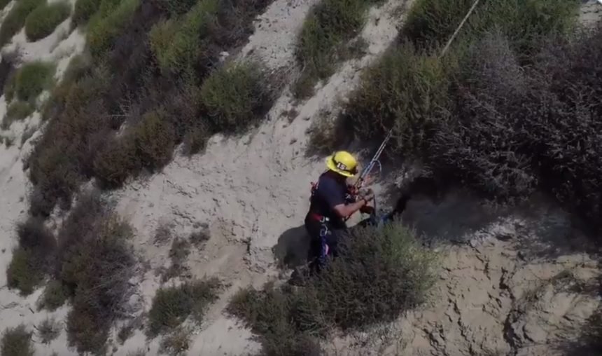 drone dog rescue sb county fire 2