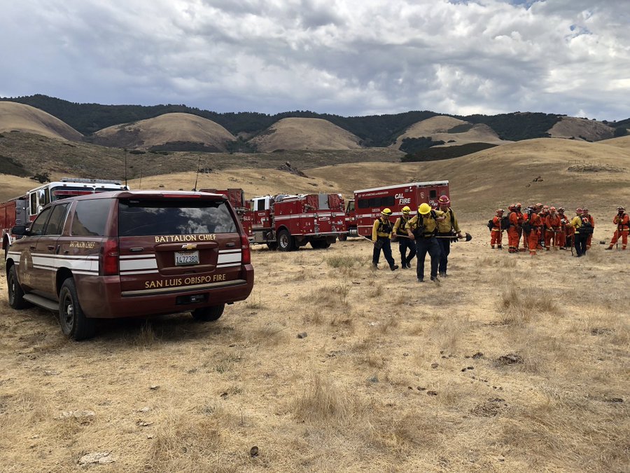 SLO County Firefighters Battle Vegetation Fire In Reservoir Canyon ...