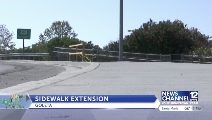 New sidewalk on Fairview Avenue in Goleta