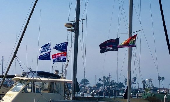 Flags in Ventura Harbor