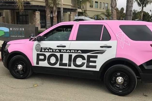 Breast Cancer Awareness Pink Patrol Car