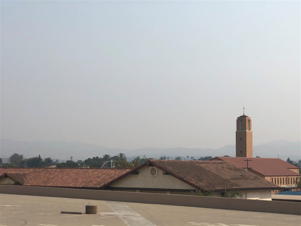 Smoky conditions in Santa Barbara County from Northern California wildfires