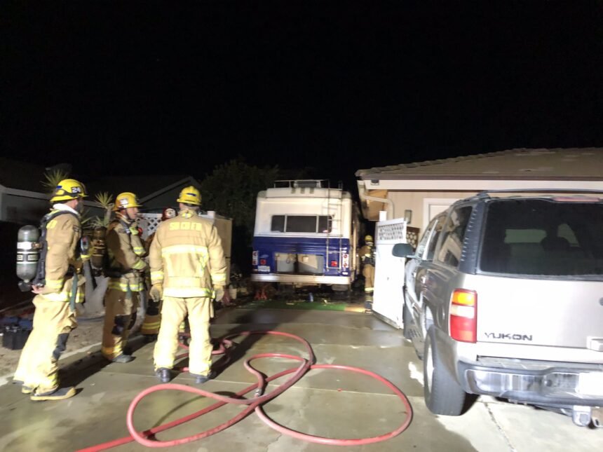 motorhome fire clubhouse drive SM 2