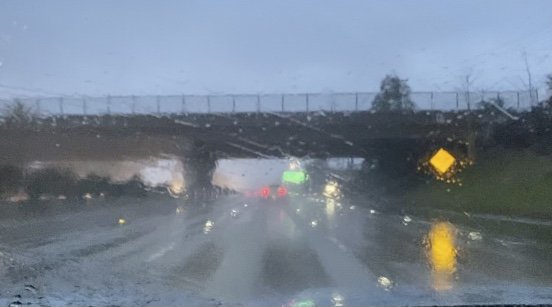 Rain on the 101 in Santa Barbara County