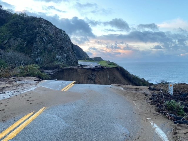 Highway 1 closed near Big Sur after road is heavily damaged in storm - Vimarsana News