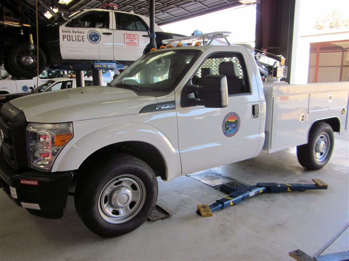 The Santa Barbara Police Department is urging people to keep an eye out for a public works truck that was stolen early Friday morning