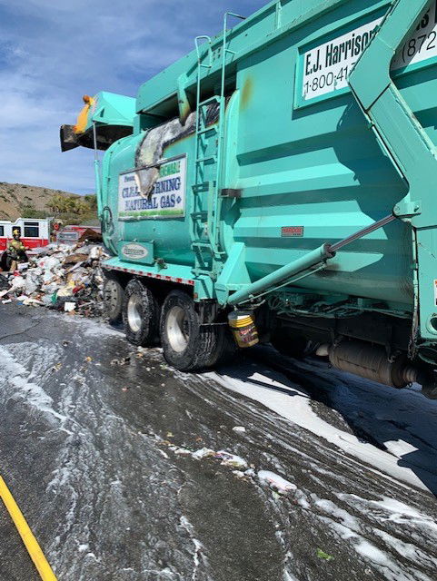 trash truck fire ventura 3