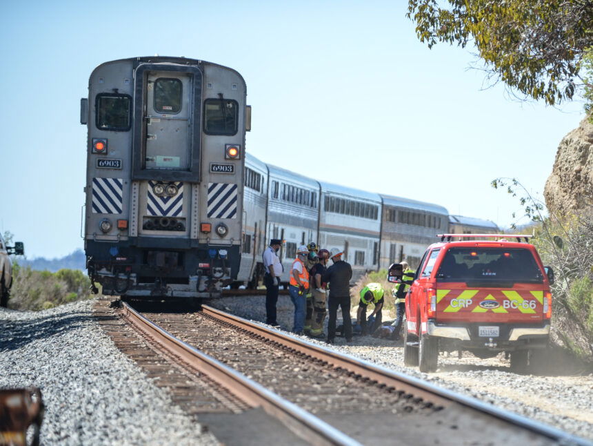 Pedestrian death along the tracks in Summerland