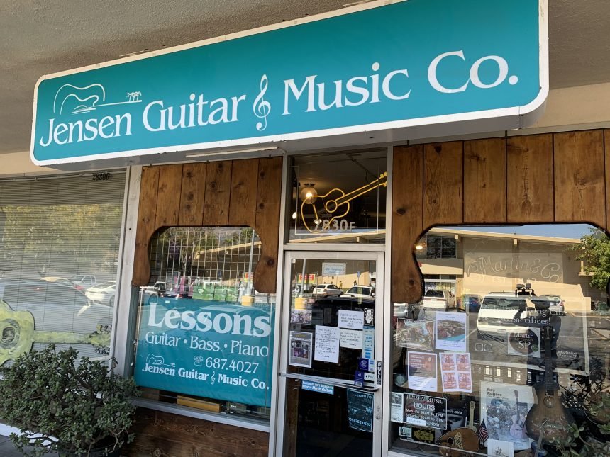 Outside Jensen Guitar & Music Co.