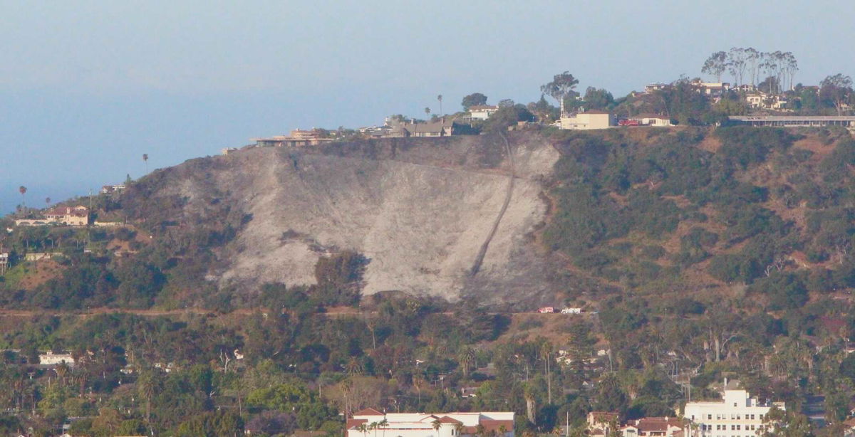 TV Hill burn scar from Loma Fire. KEYT/John Palminteri