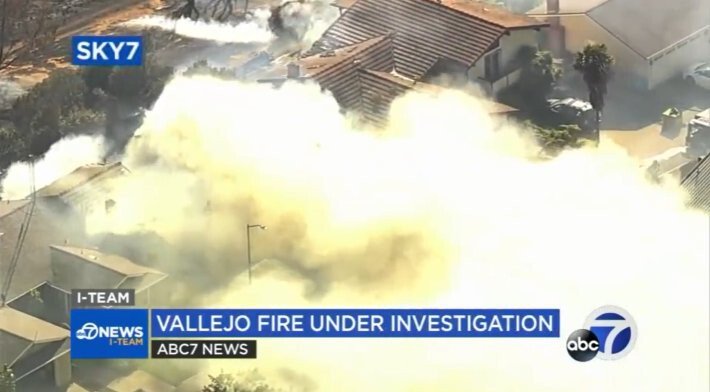 <i>KGO</i><br/>A grass fire that damaged eight homes and forced dozens to evacuate in Vallejo