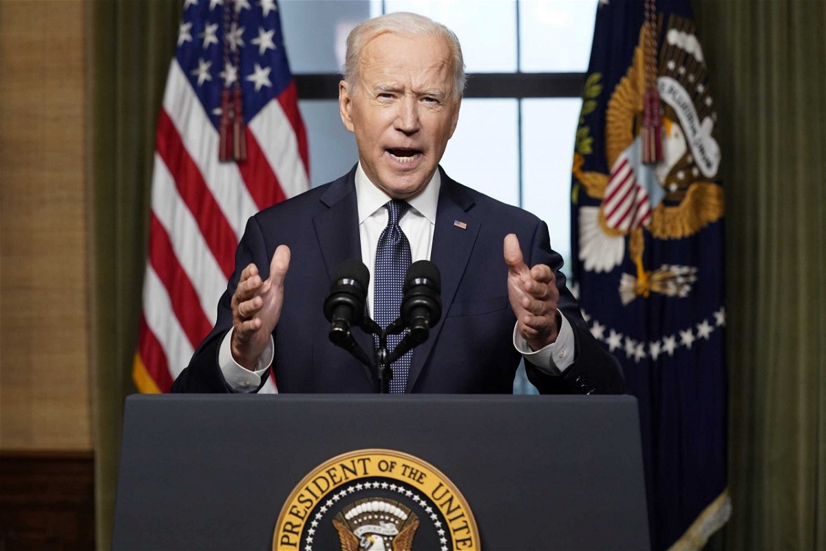 <i>Andrew Harnik/Pool/Getty Images</i><br/>President Joe Biden meets Afghanistan's leaders at the White House on Friday. US troops are withdrawing from the country.