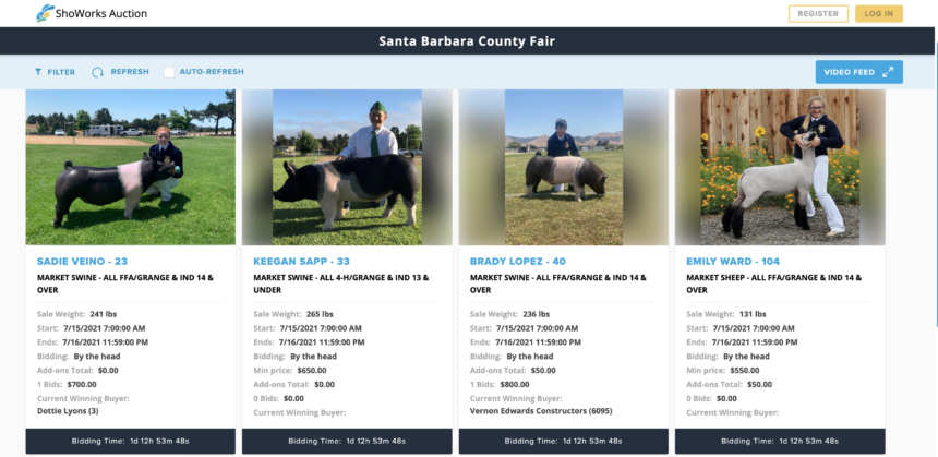 Santa Barbara County Fair Virtual Livestock Auction