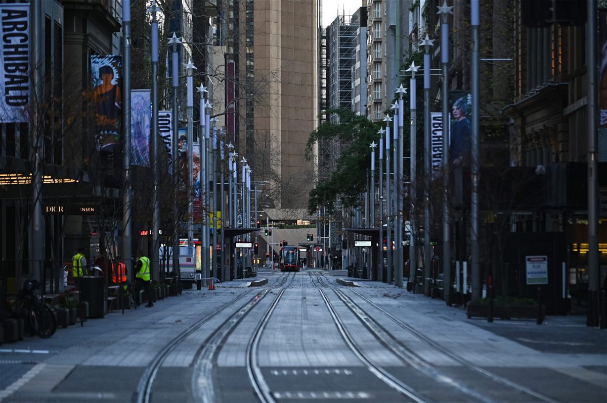 <i>Steven Saphore/Anadolu Agency/Getty Images</i><br/>Sydney Central Business District remains empty during the first day of lockdown in Sydney