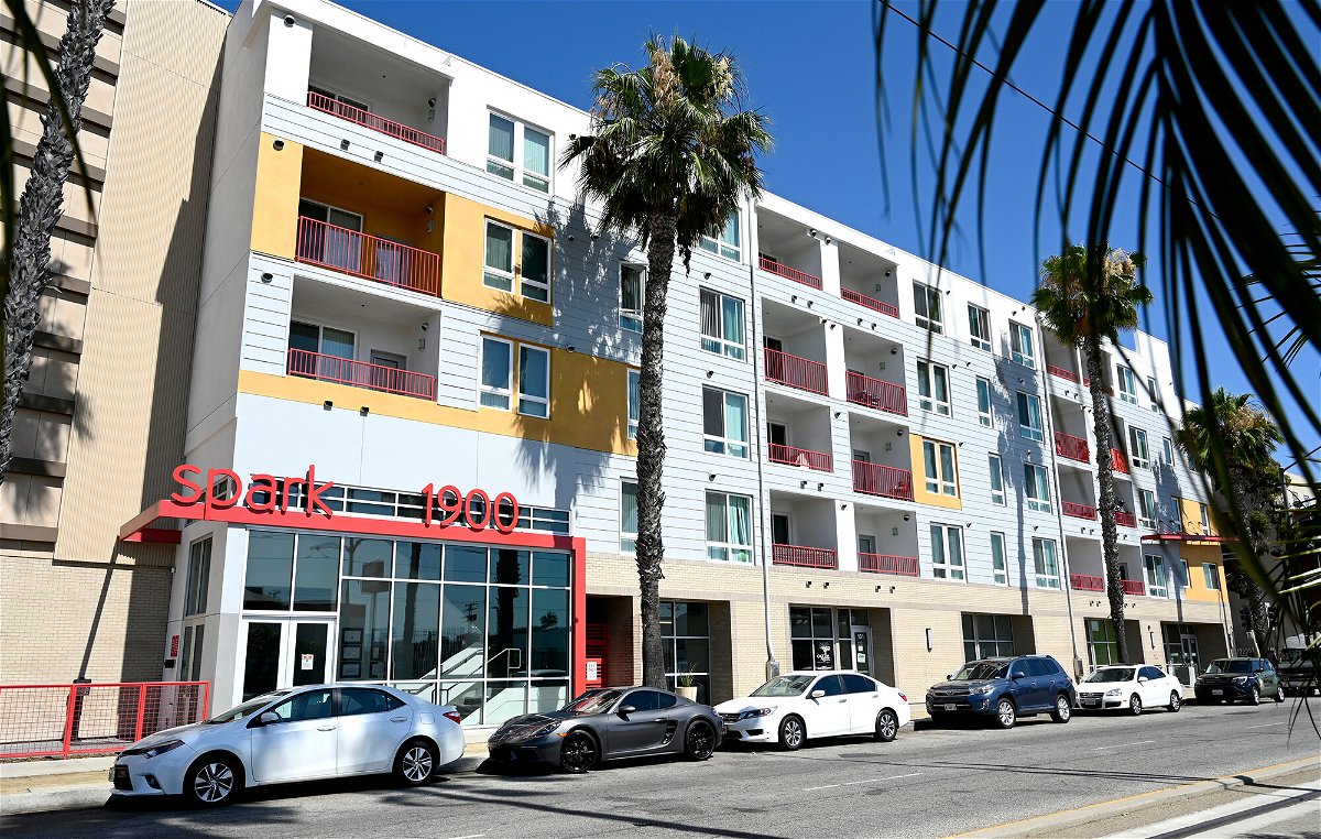 <i>Brittany Murray/MediaNews Group/Long Beach Press-Telegram/Getty Images</i><br/>A new 95-unit affordable housing development in Long Beach