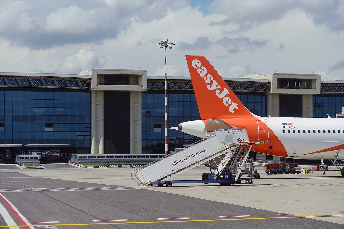 <i>Pier Marco Tacca/Getty Images</i><br/>An EasyJet plane on the tarmac at Malpensa Airport on June 29 in Milan
