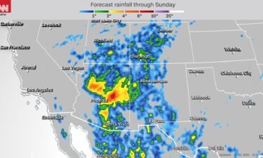 Some areas of Arizona could see over five inches of rainfall through the end of the weekend.