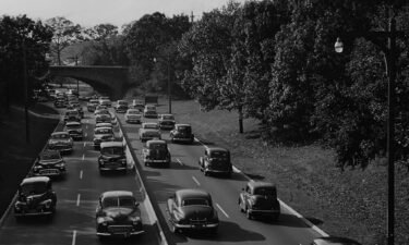 Cars on a section of the Southern State Parkway in Nassau County