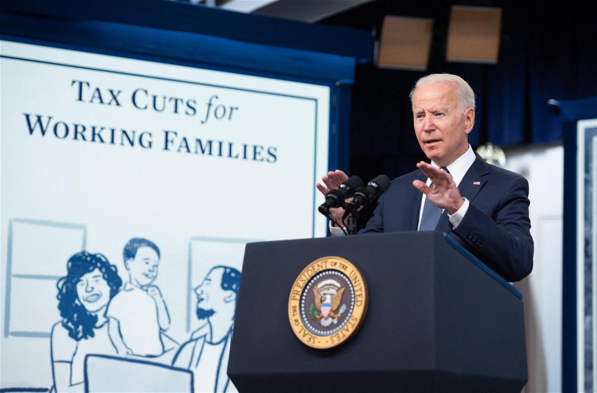 <i>SAUL LOEB/AFP/Getty Images</i><br/>President Joe Biden speaks in Washington