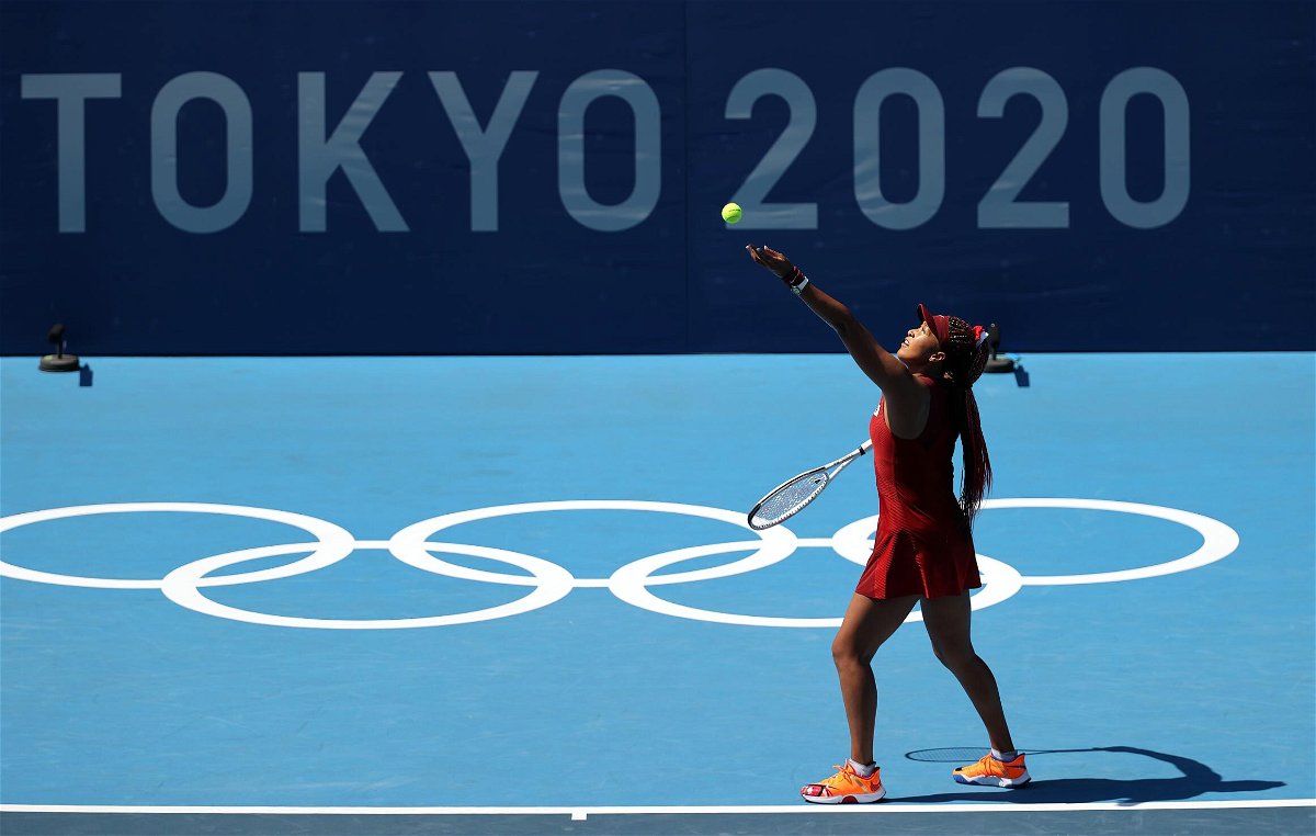 <i>Clive Brunskill/Getty Images AsiaPac/Getty Images</i><br/>Naomi Osaka put in an impressive serving performance against China's Saisai Zheng.