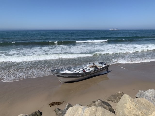 Ventura County Sheriff's Office responded for a report of a smuggling boat that washed ashore Wednesday morning