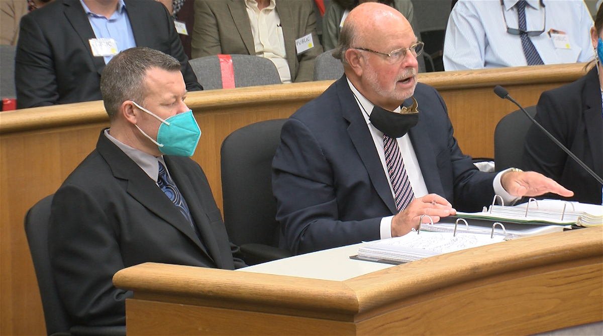 Paul Flores (left) and defense attorney Robert Sanger (right) appear in SLO County Superior Court.