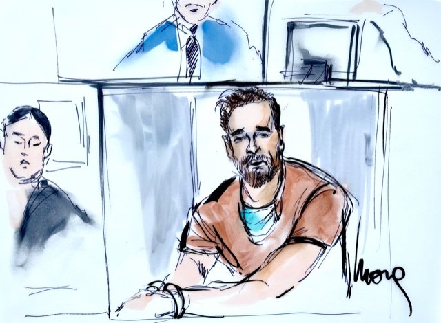 Sketches of Matthew Taylor Coleman in San Diego Federal Court