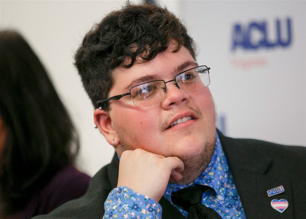 <i>Kristen Zeis/AP</i><br/>Gavin Grimm is shown during a news conference on July 23