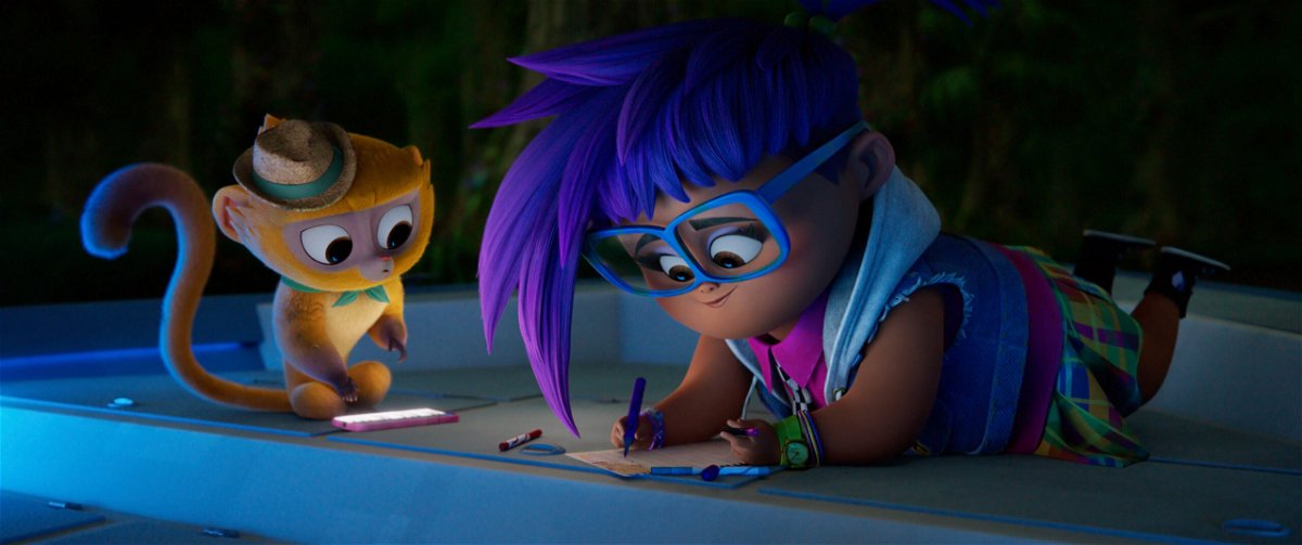 <i>Sony Pictures Animation/Netflix</i><br/>'Vivo (voiced by Lin-Manuel Miranda) and Gabi (Ynairaly Simo) in the animated musical 'Vivo.'
