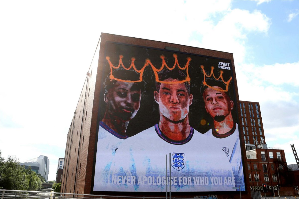 <i>Charlotte Tattersall/Getty Images</i><br/>A mural in support of Marcus Rashford