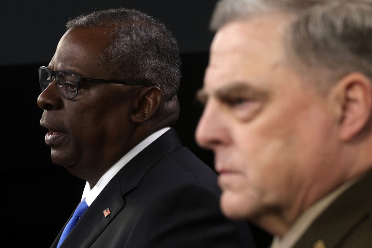 <i>Alex Wong/Getty Images</i><br/>Secretary of Defense Lloyd Austin and Chairman of the Joint Chiefs Gen. Mark Milley are set to testify publicly before Senate lawmakers September 28
