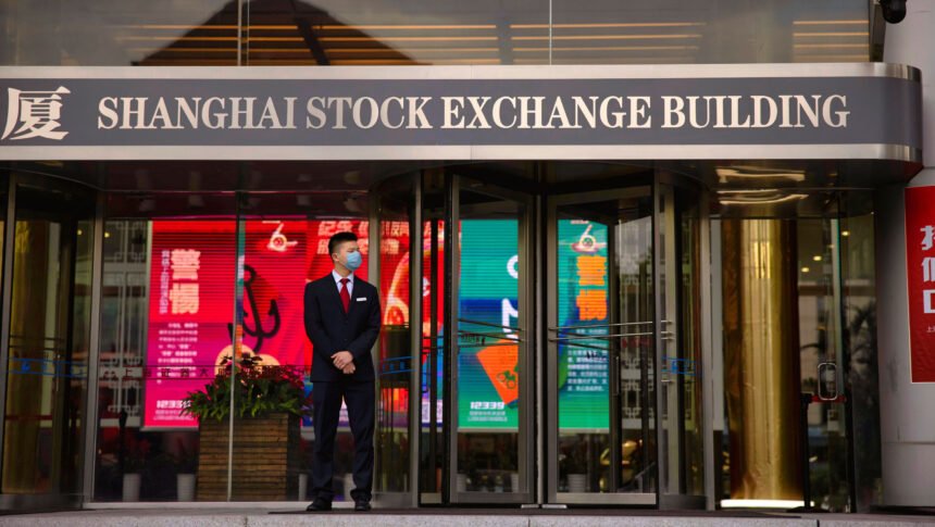 <i>Alex Plavevski/EPA-EFE/Shutterstock</i><br/>China's sweeping crackdown on businesses has cost investors $3 trillion. Pictured is the Shanghai Stock Exchange Building in Shanghai