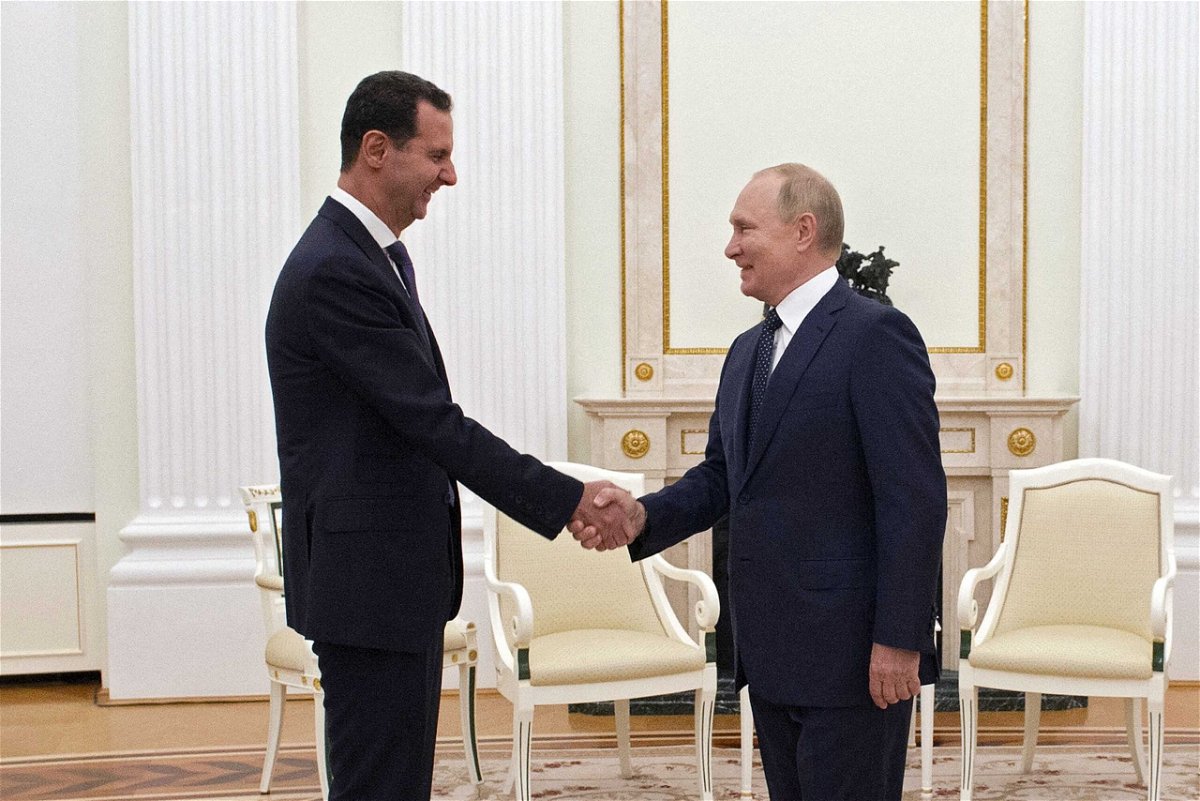 <i>Mikhail Klimentyev/Sputnik/AFP/Getty Images</i><br/>Russian President Vladimir Putin is quarantining after several people in his inner circle tested positive for Covid-19. Putin met Syrian President Bashar al-Assad in Moscow on Monday.