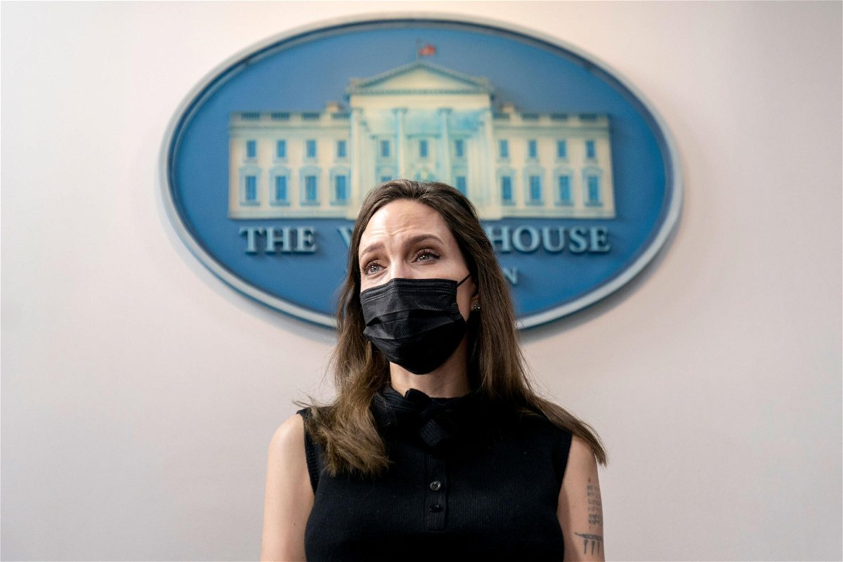 <i>Andrew Harnik/AP</i><br/>Angelina Jolie Wednesday meets with White House officials on reauthorizing Violence Against Women Act.