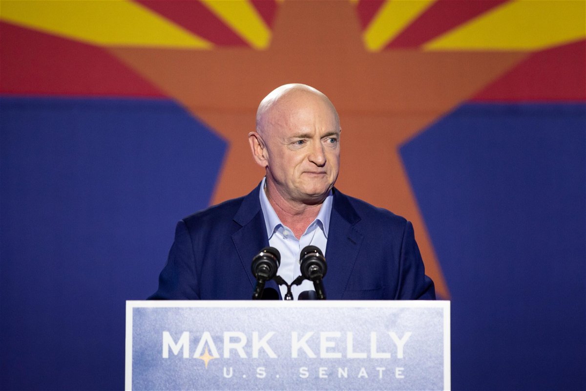 <i>Courtney Pedroza/Getty Images</i><br/>Democrat Mark Kelly is seeking to get reelected.