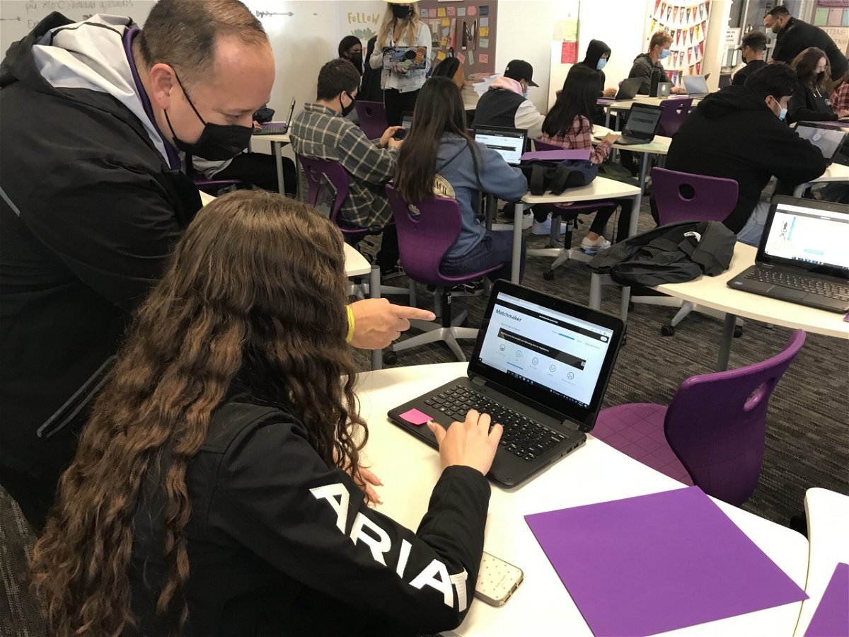 Seniors from Righetti get specialized career teaching through the school's Reach Higher Academy