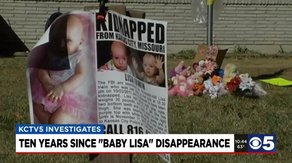 <i>KCTV KSMO</i><br/>A poster and memorial remember Baby Lisa