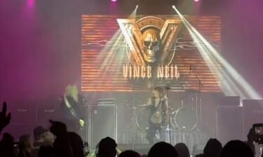 Mötley Crüe singer Vince Neil performs with his solo band just seconds before he fell off stage in Tennessee on  October 15.