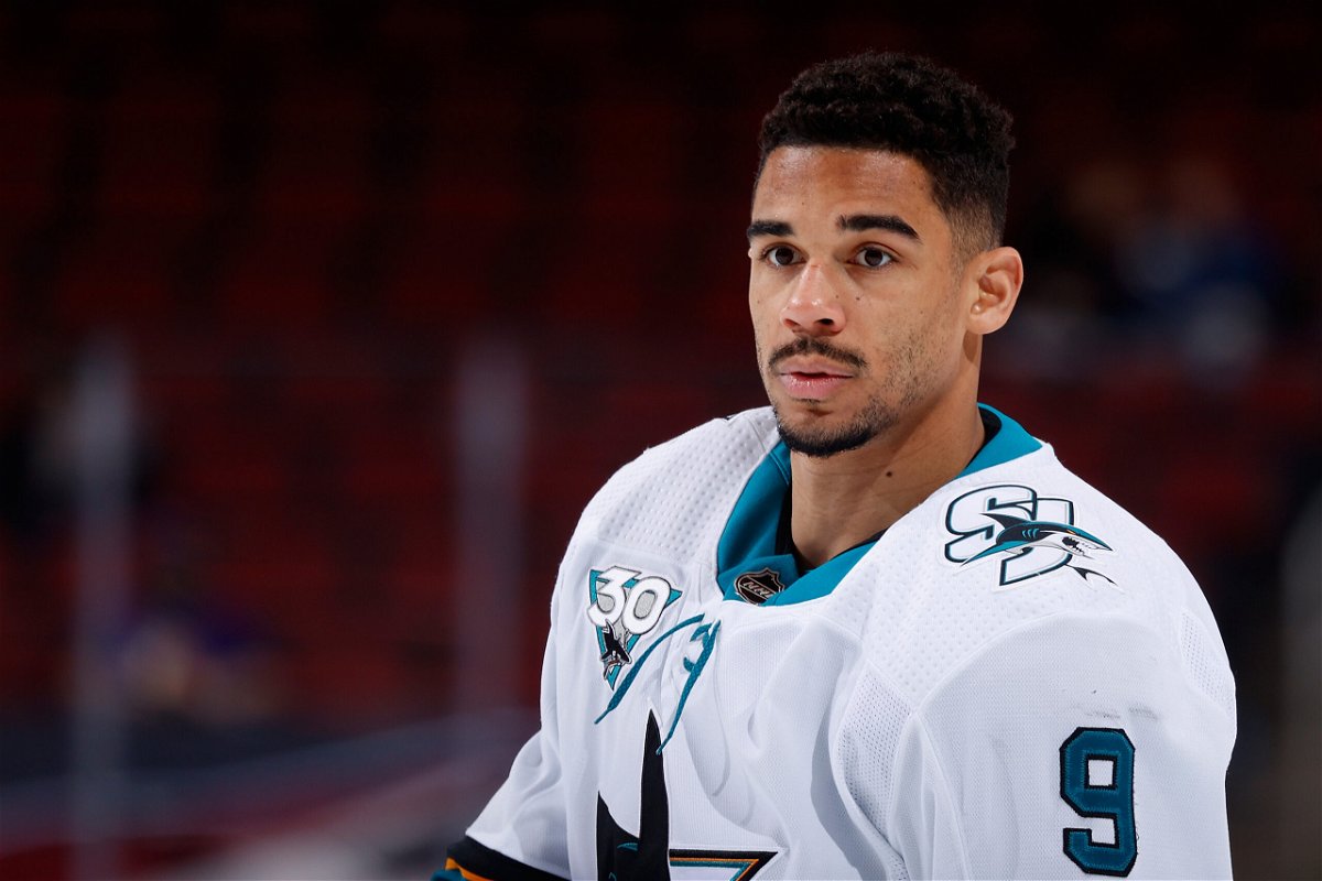 <i>Christian Petersen/Getty Images/FILE</i><br/>The National Hockey League has handed a 21-game unpaid suspension to Evander Kane of the San Jose Sharks after an investigation into whether he submitted a fraudulent Covid-19 vaccination card